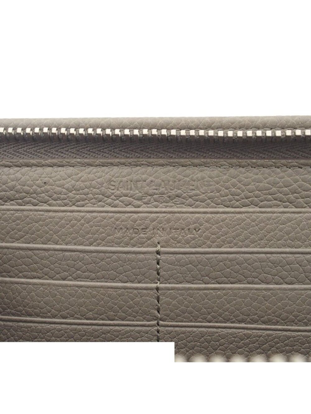 Saint Laurent Classic Full Zip Wallet Greige Leather Zip Around - Picture 6 of 9